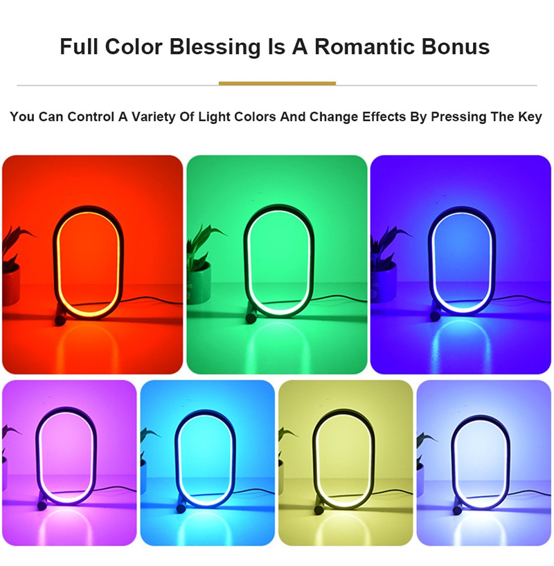 Usb Plug-In Lamp Oval Acrylic Lamp Touch Control Dimmable Modern Simple Creative Night Lamp Bedside Reading Lamp Desk Table Led - Image 21