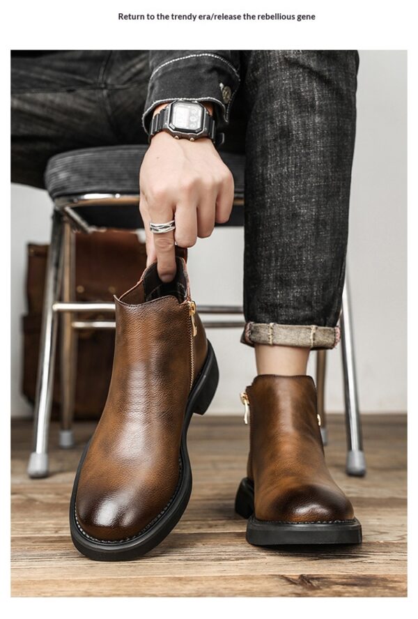 Slip-on Business High-top Casual Ankle Boots - Image 11