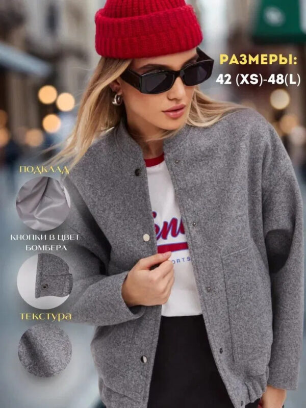 Versatile Pocketed Loose-Fit Bomber Jacket Coats - Image 16