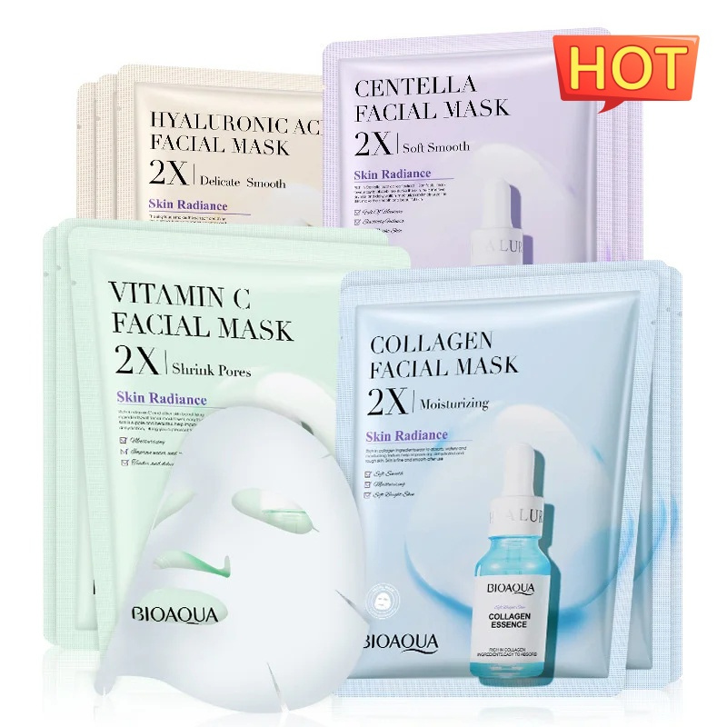 Collagen Face Mask Moisturizing Firming Face Sheet Mask Hyaluronic Acid Facial Masks Beauty Skin Care Gel Skin Care - Image 1