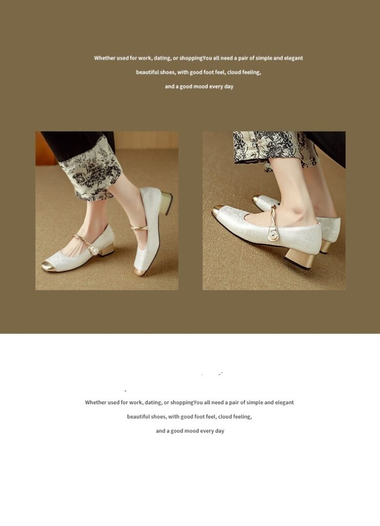 Women's Retro Plus-Size Chunky-Heel Pumps