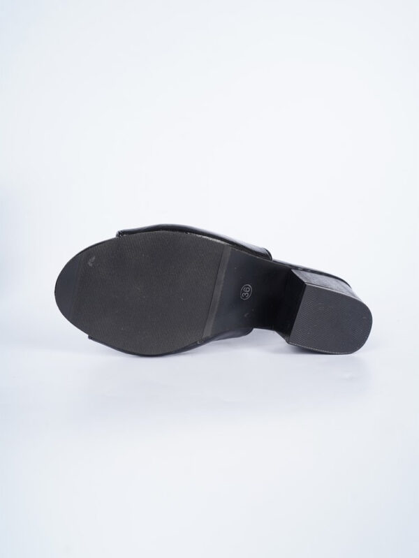 Women's Chunky Heeled Open Toe High Heels - Image 9