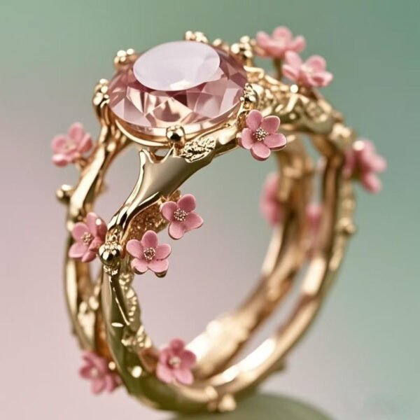 Hot Sale  Style Flower Ring, Fashion Personalized Ins Style Ladies Finger Ring - Image 3