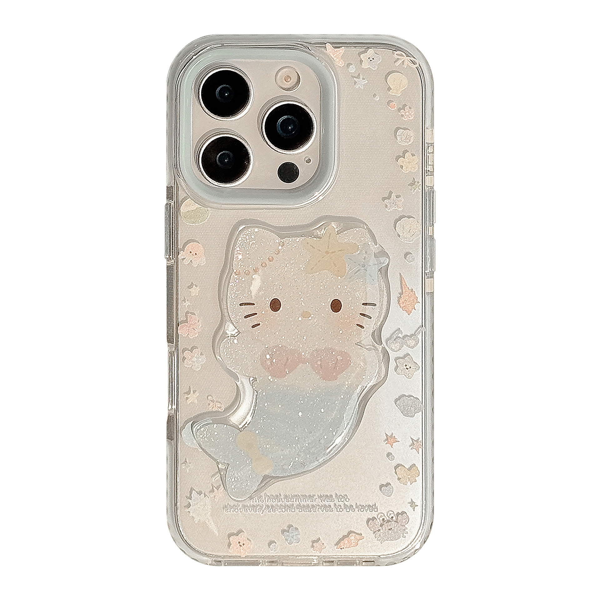Seaside Cartoon Phone Case With A Mermaid Stand - Image 3