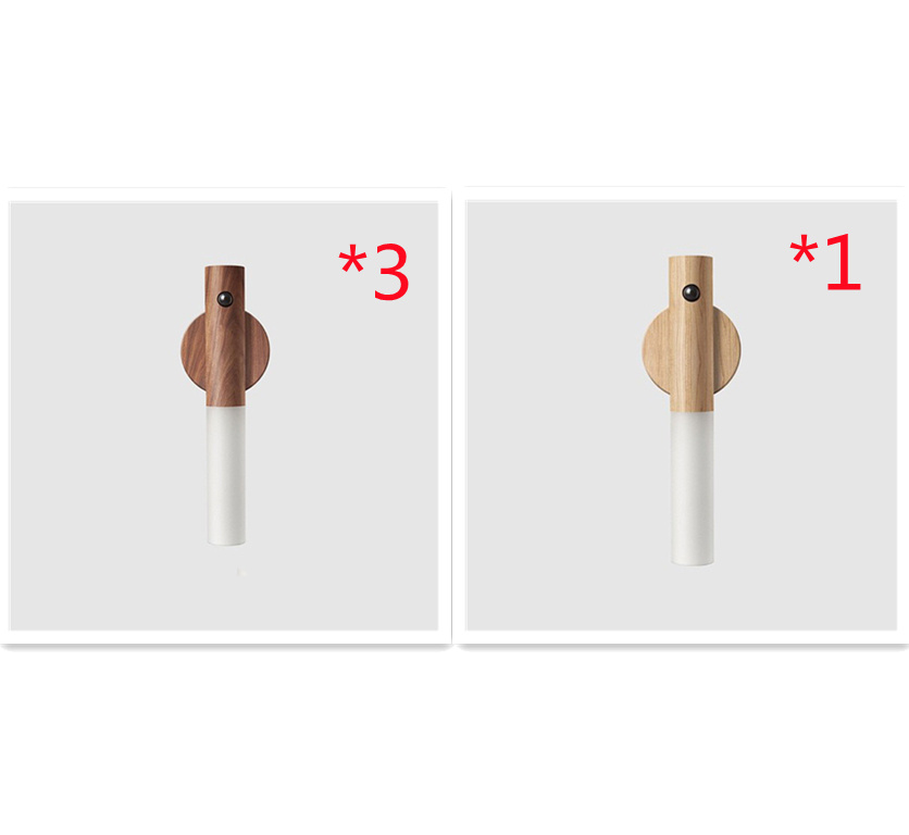 Auto LED USB Magnetic Wood Wireless Night Light Corridors Porch Lights PIR Motion Sensor Wall Light Cabinet Lamp - Image 31