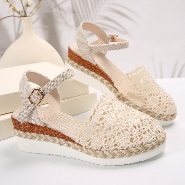 Women's Outerwear Hemp Rope Lace Casual Sandals - Image 11