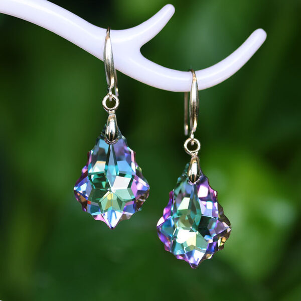 Women's S925 Silver Needle Colorful Crystal Earrings - Image 8