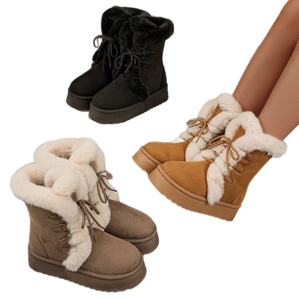 Women's Fashionable Low-Top Thick-Soled Casual Cotton Shoes