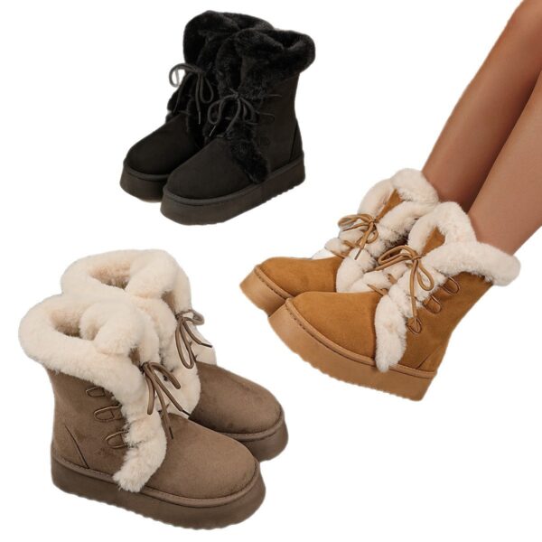 Women's Fashionable Low-Top Thick-Soled Casual Cotton Shoes - Image 7