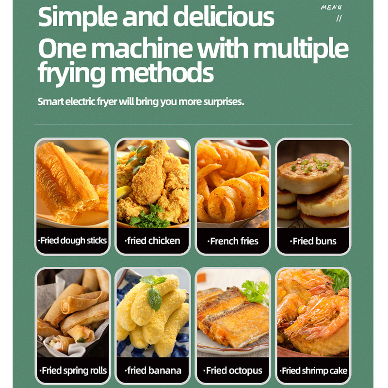 Visual Multifunctional Electric Air Fryer Skewer French Fries Machine - Image 11