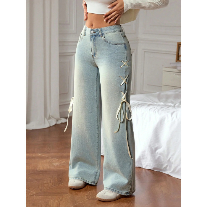 Casual Wide-leg Jeans Loose Fit - Image 5
