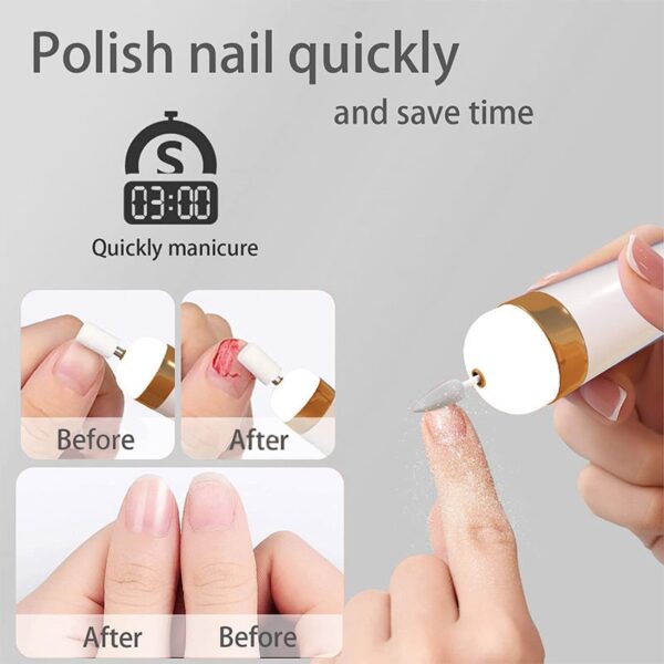 5in1 Manicure Machine Set Electric Nail Drill Polisher Cordless USB Rechargeable With LED Cutters Mill For Manicure Pedicure Accessor - Image 19