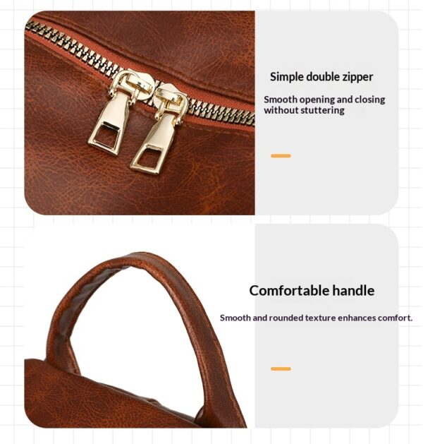 Korean-style Soft PU Large-Capacity Versatile SpringSummer New Arrival Womens Travel Backpack - Image 34