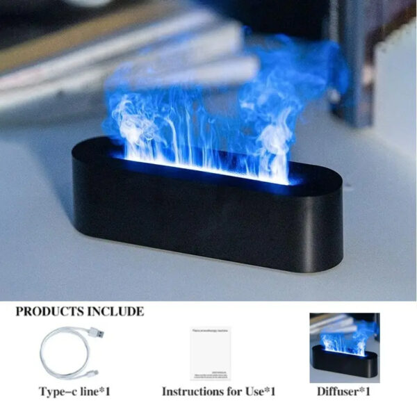 Flame Aroma Diffuser Air Humidifier Ultrasonic Cool Mist Maker Fogger Led Essential Oil Lamp Realistic Fire Difusor - Image 10