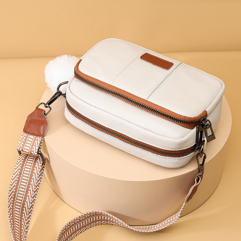 Genuine Leather Womens New Trendy Fashionable Versatile Single-shoulder Bag - Image 4