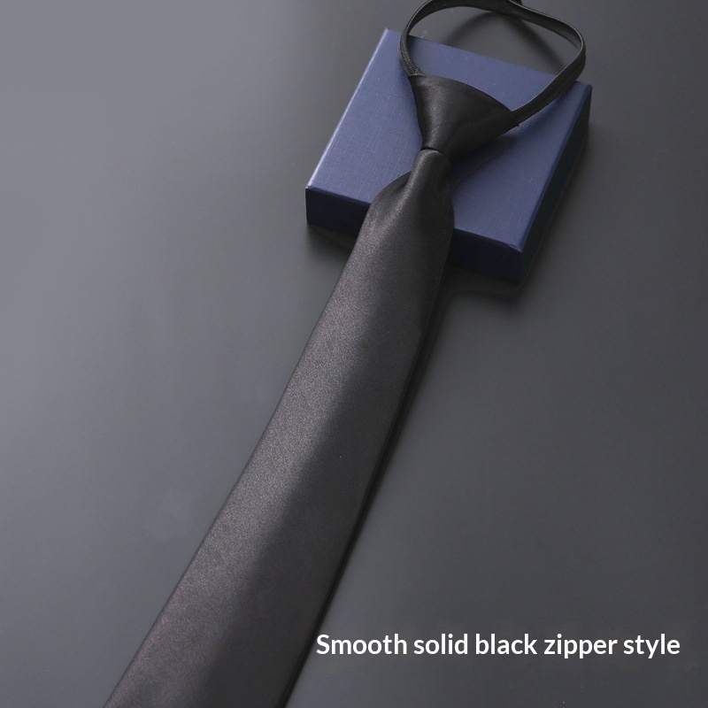 Mens Business Formal Zipper Tie With Blue Stripes - Image 18