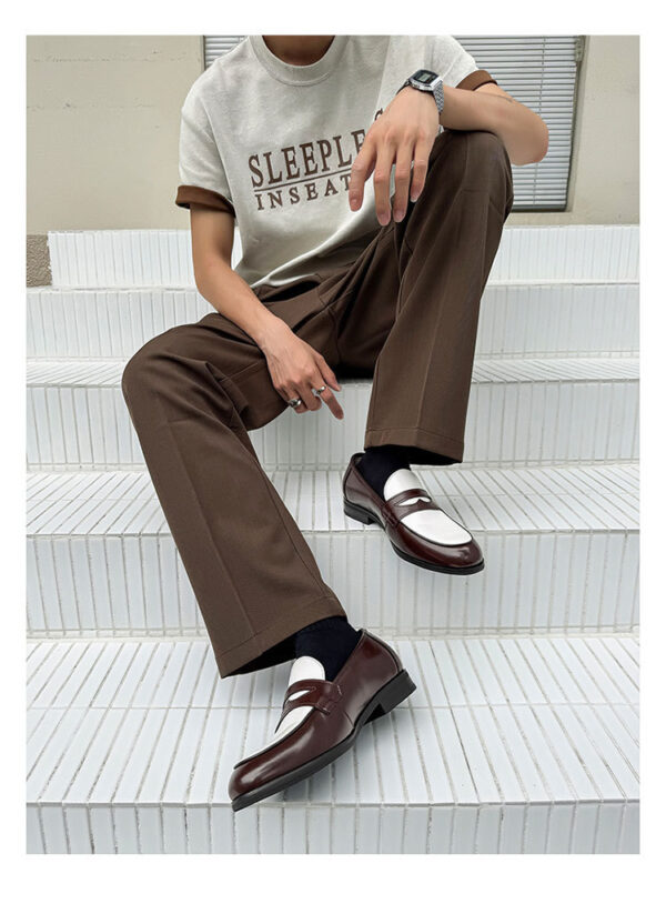 New Stylish All-match Mens Slip-on Casual Leather Shoes - Image 9