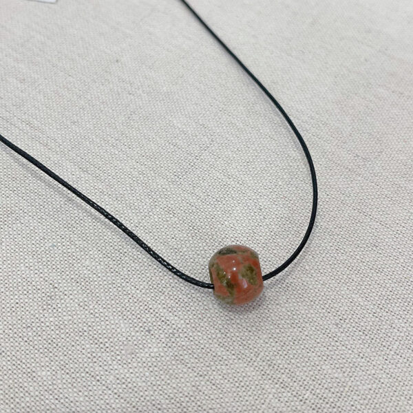 Agate Black Rope Necklace For Women - Image 4