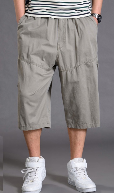 Sports Cropped Trousers Men's Loose Shorts Plus Fat Plus Size Fat Guy Casual Thin 7-point Overalls - Image 67