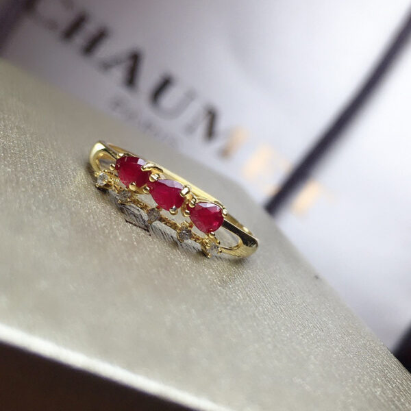 Womens Simulated Colorful Ruby Open End Ring - Image 6