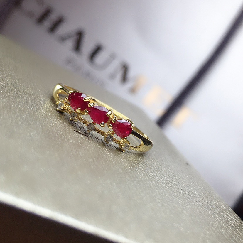 Womens Simulated Colorful Ruby Open End Ring - Image 6