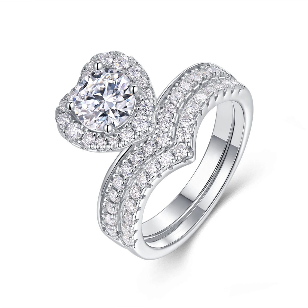 1-carat Luxury Fashion Minimalist Trend Jewelry Ring Set With Top-quality Morganite, Made Of S925 Silver With Electroplated Platinum, Suitable For Ladies.