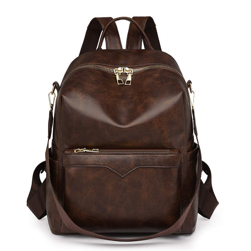 Korean-style Soft PU Large-Capacity Versatile SpringSummer New Arrival Womens Travel Backpack
