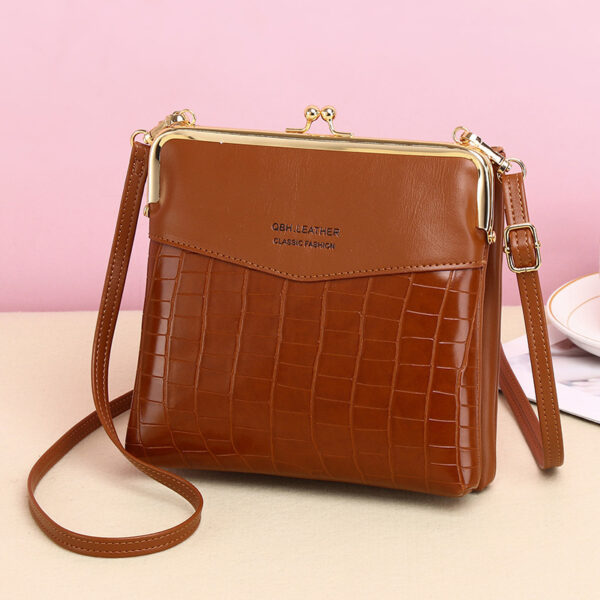 Lock Shoulder Bags Women Alligator Pattern Crossbody Phone Bag - Image 9