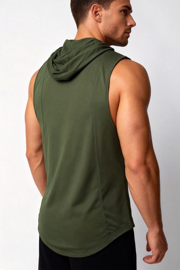 Men's High-Elastic Breathable Fitness Vest With Hood
