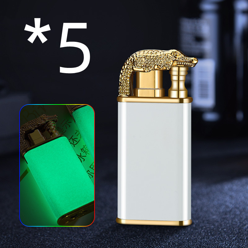 Creative Blue Flame Lighter Dolphin Dragon Tiger Double Fire Metal Winproof Lighter Inflatable Lighter - Image 41