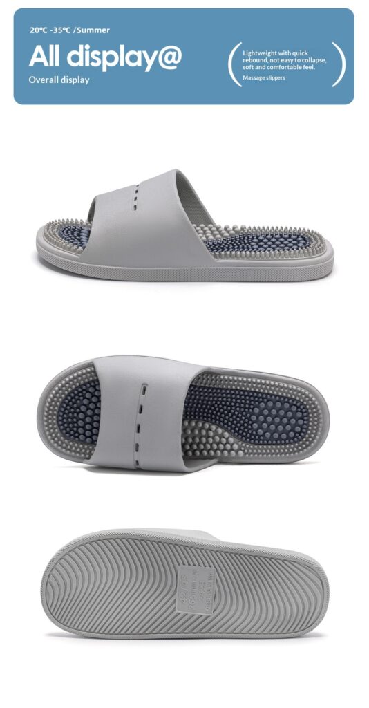 Massage Slippers For Men Summer Indoor Home And Bathroom Use Foot Acupressure Slippers With Non-slip Soles For Men
