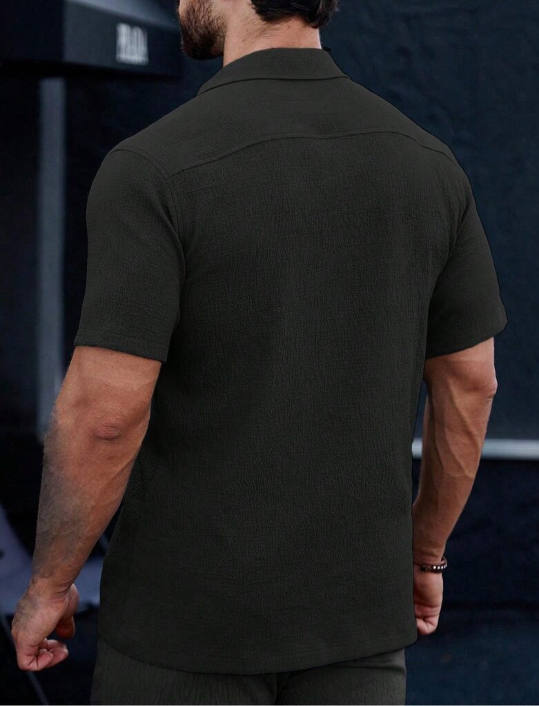 Mens Breathable Wrinkle-Resistant Versatile Semi-Formal Shirt