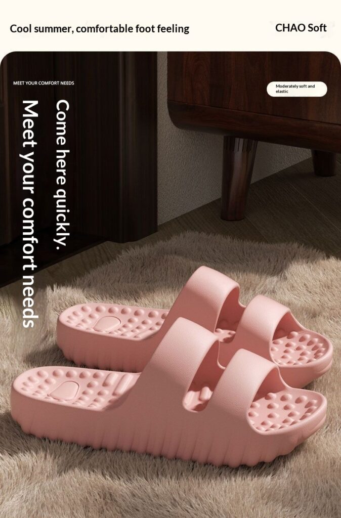 Thick-soled Massage Slippers Indoor Home Use Non-slip And Quiet EVA Material Deodorizing