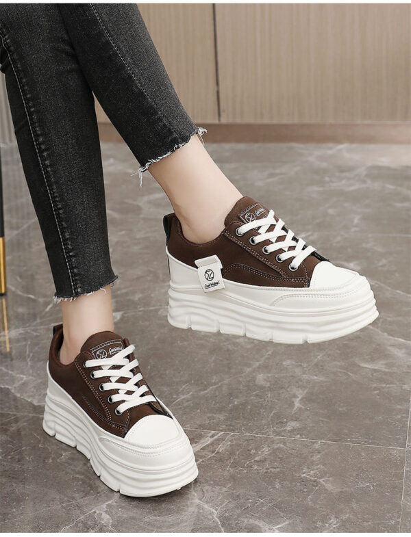 Women's Hidden-Heel Thick-Soled Durable All-Match Breathable Sneakers - Image 8