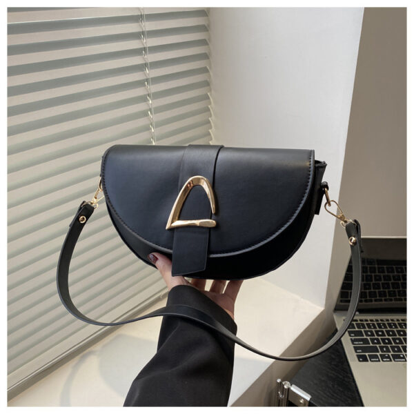 High-end, Fashionable Single-shoulder Bag Niche Saddle Bag - Image 3
