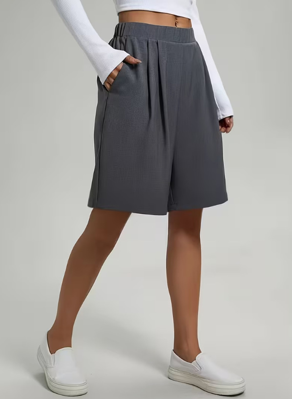 Womens Pants Womens Shorts Casual Loose Solid Color - Image 10
