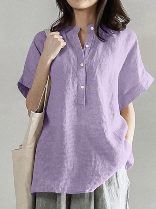 Mid-length And Long-sleeve Chic Casual Loose-fit T-shirt - Image 7