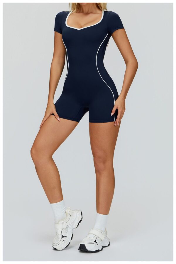 Jumpsuit With Cutout Back, Form-fitting Athletic Fitness Wear - Image 25