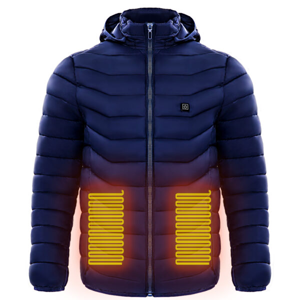 Men Heated Puffer Jacket Electric Heating Coat Insulated Hood Windbreaker 9Heat Zones - Image 9