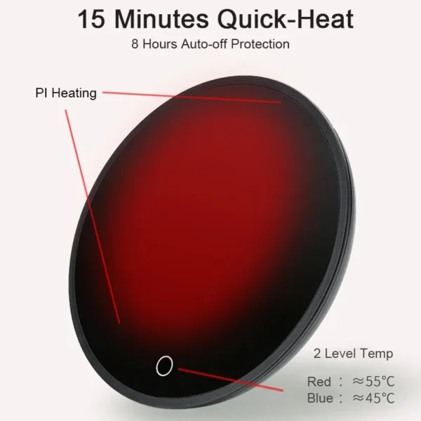 Coffee Mug Cup Warmer for Home Office Milk Tea Water Heating - Image 10
