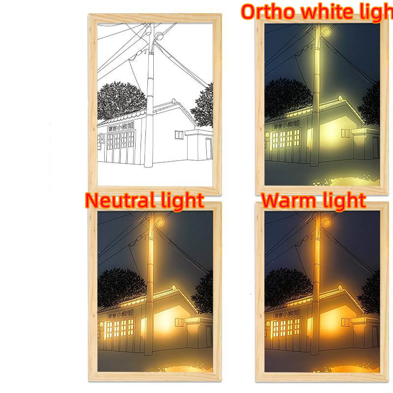 Illuminated Picture LED Decorative Light Painting Bedside Picture Style Creative Modern Simulate Sunshine Drawing Night Light Gift - Image 44