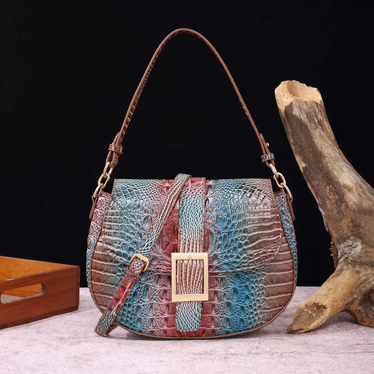 Handheld armpit crossbody baguette women's bag - Image 24