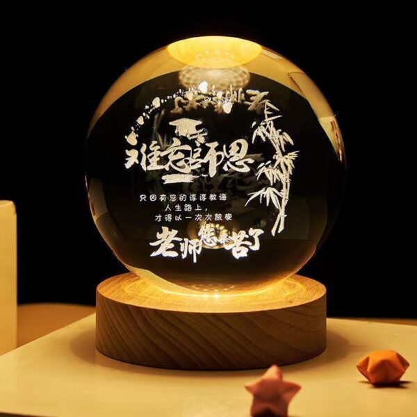 Luminous Starry Sky And Planets Moon Moon Crystal Ball Small Night Lamp Projection Ambience Light Creative Gift New Strange Gift - Image 39