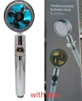 Shower Head Water Saving Flow 360 Degrees Rotating With Small Fan ABS Rain High Pressure Spray Nozzle Bathroom Accessories - Image 42