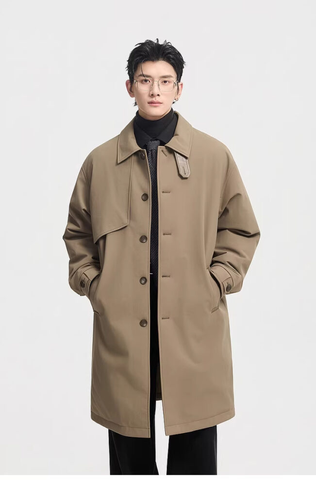 Men's Mid-Length Down Jacket For Winter