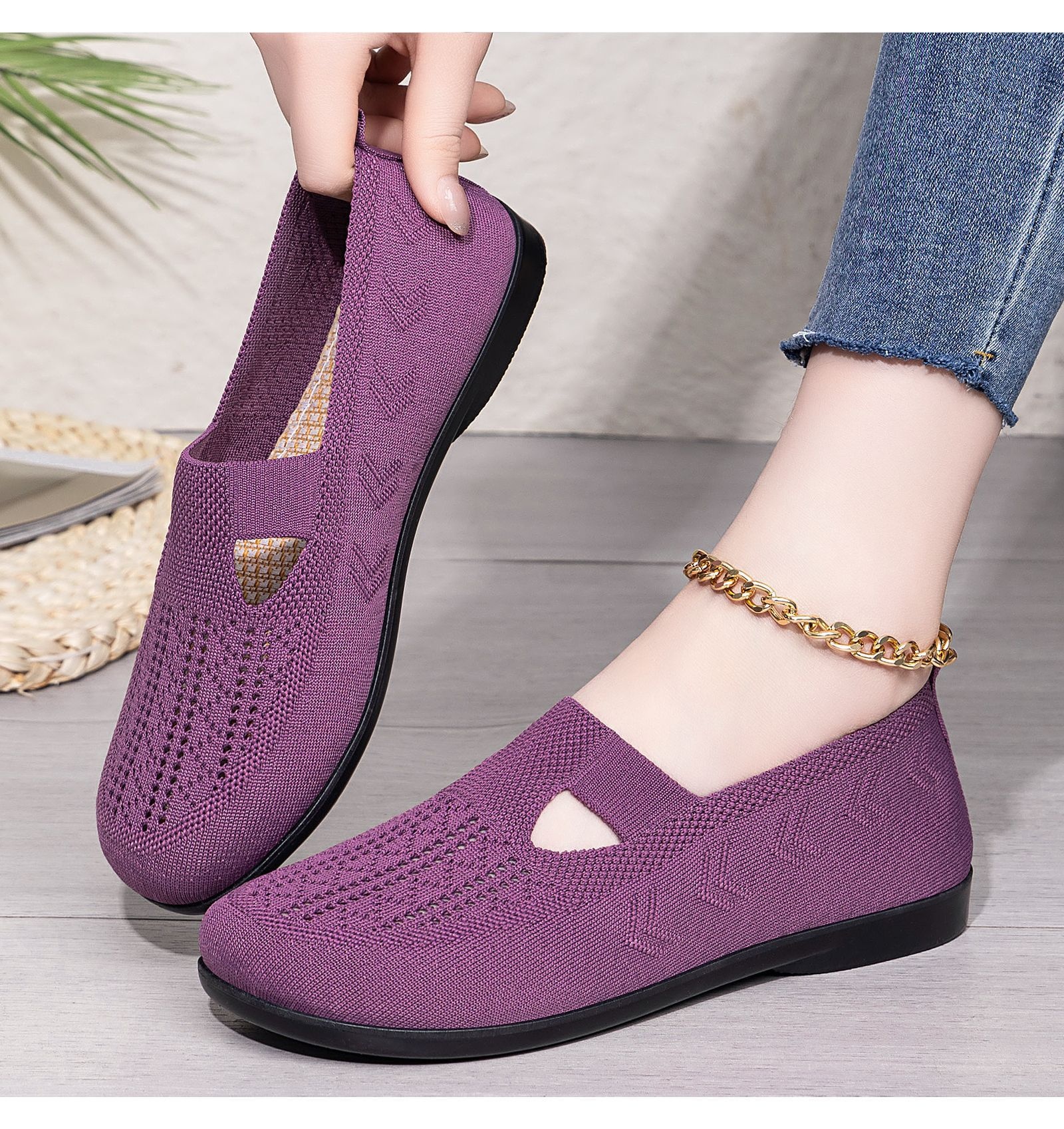 Fashionable Versatile Slip-on Old Beijing Cloth Shoes - Image 13