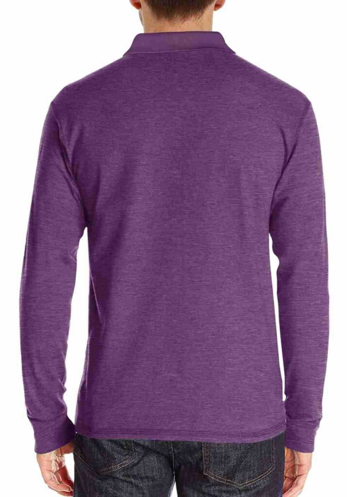 Mens Long-sleeve Lapel T-shirt Winter Base Layer Top