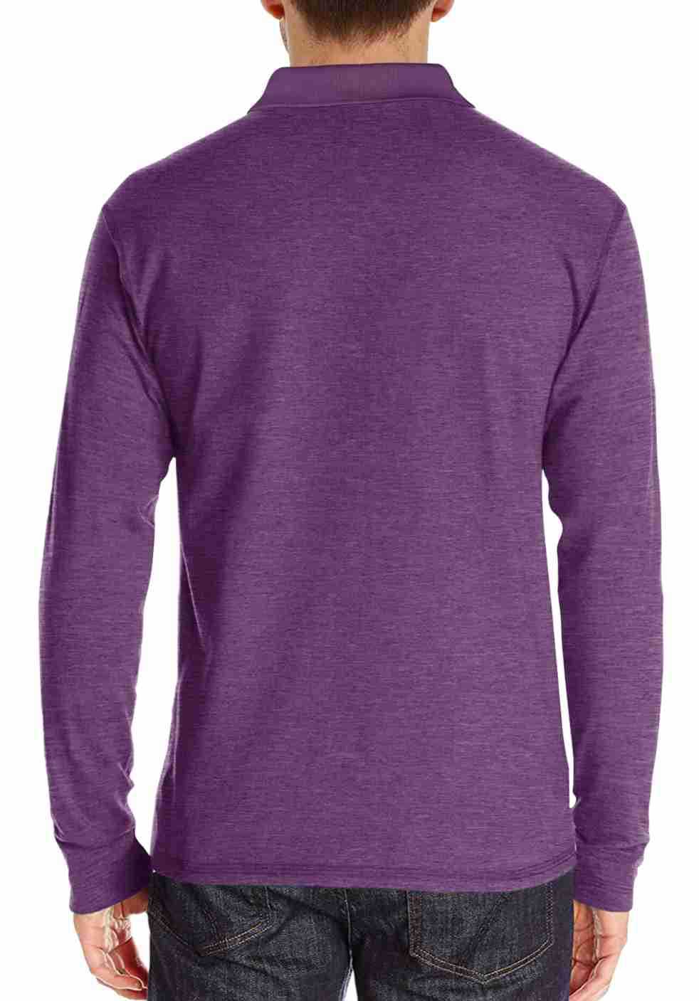 Mens Long-sleeve Lapel T-shirt Winter Base Layer Top - Image 13