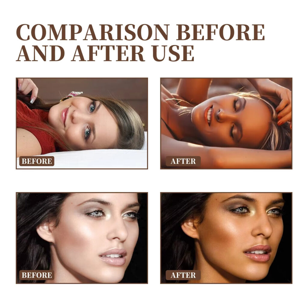 Tanning Face Serum Face Body Tanning Bed Outdoor Fine Line Repair Skin Serum Dark Bronzer Self Tanning Serum Drops