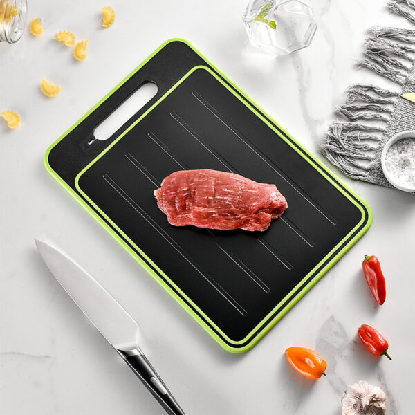 Double-side Cutting Board With Defrosting Function Chopping Board Kitchen Grinding Cutting Board With Knife Sharpener - Image 14